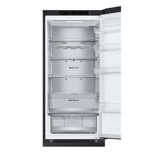 LG, NoFrost, 387 L, 203 cm, black - Refrigerator