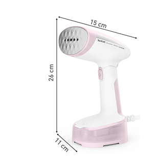 Tefal Access' Steam Pocket, 1300 W, white/pink - Foldable handheld garment steamer