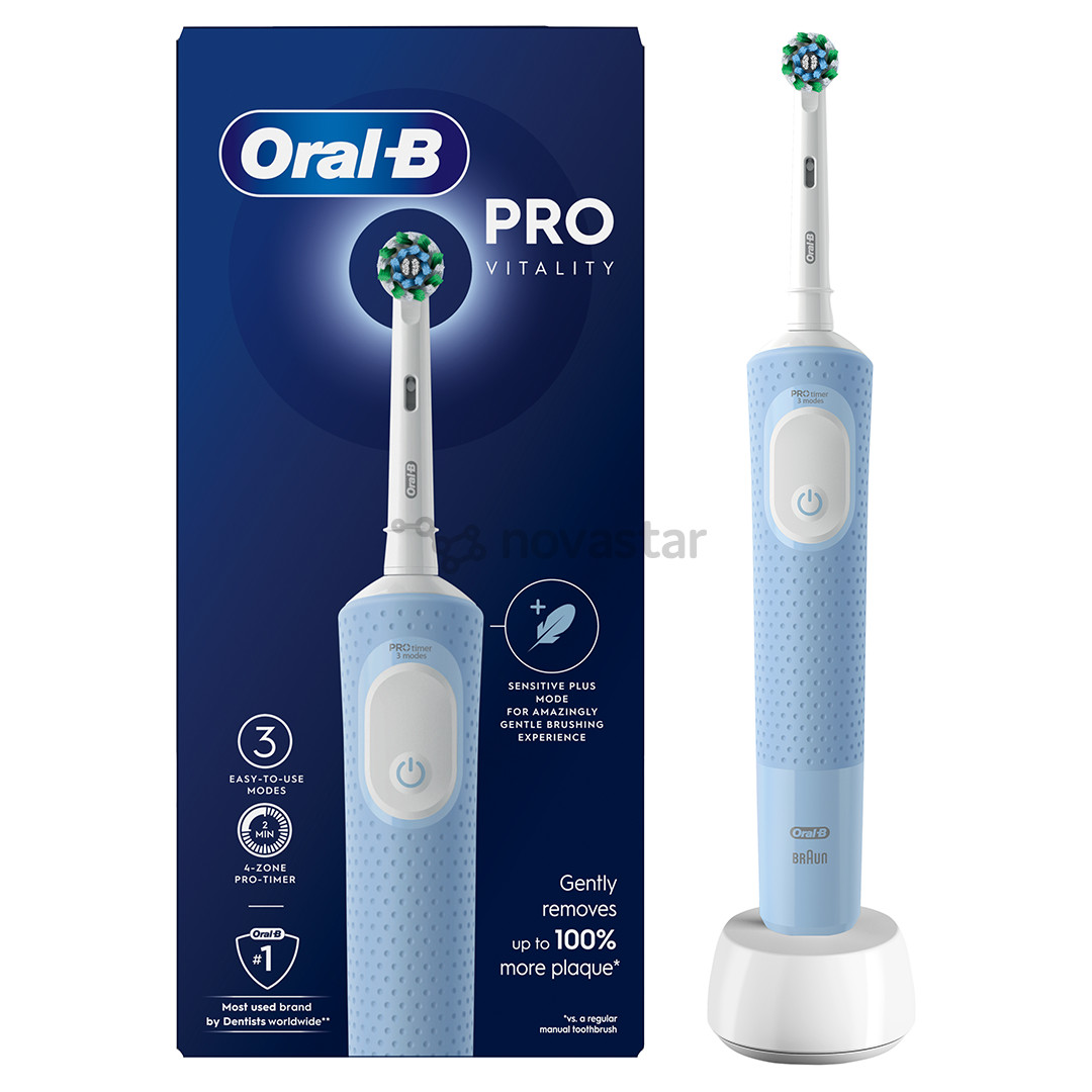 Braun Oral-B Vitality Pro, mėlynas - Elektrinis dantų šepetėlis
