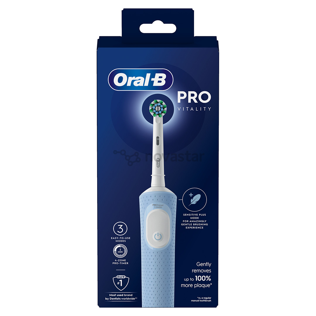 Braun Oral-B Vitality Pro, mėlynas - Elektrinis dantų šepetėlis