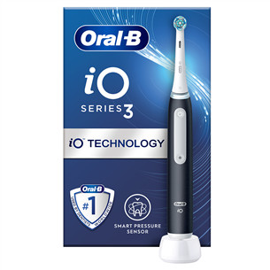 Braun Oral-B iO3, juodas - Elektrinis dantų šepetėlis IO3MATTBLACK