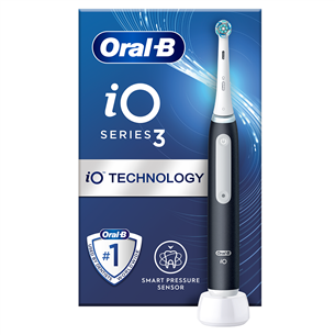 Braun Oral-B iO3, matte black - Elektrinis dantų šepetukas IO3MATTBLACK