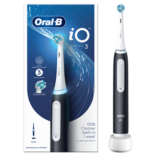 Braun Oral-B iO3, matte black - Elektrinis dantų šepetukas