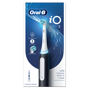 Braun Oral-B iO3, matte black - Elektrinis dantų šepetukas