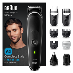 Braun Series 5, 9-in 1, black - Plaukų kirpimo mašinėlė