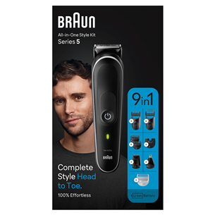 Braun Series 5, 9-in 1, black - Plaukų kirpimo mašinėlė