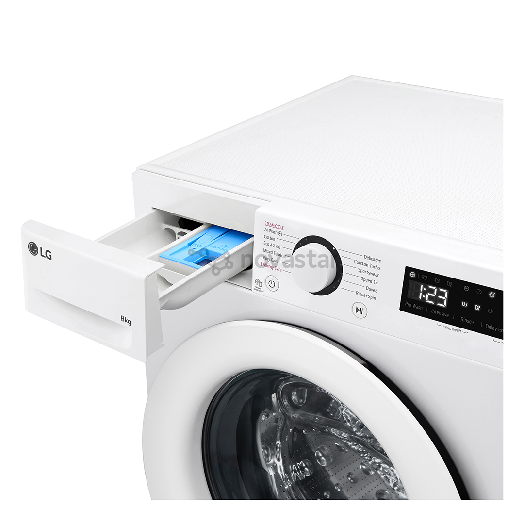 LG, 8 kg, gylis 47,5 cm, 1200 aps./min. - Skalbimo mašina