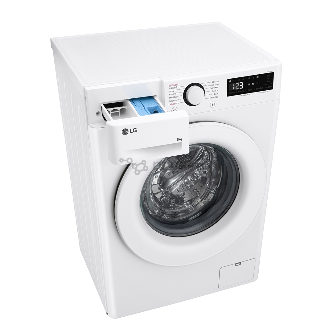 LG, 8 kg, gylis 47,5 cm, 1200 aps./min. - Skalbimo mašina