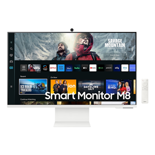 Samsung Smart M801, 32", UHD, LED LCD, white - Monitorius LS32CM801UUXDU
