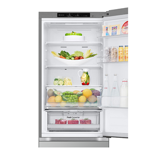 LG, NoFrost, 344 L, 186 cm, silver - Refrigerator