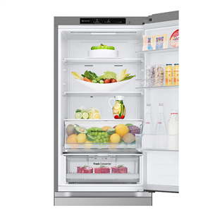 LG, NoFrost, 344 L, 186 cm, silver - Šaldytuvas