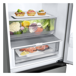 LG, NoFrost, 344 L, 186 cm, silver - Šaldytuvas