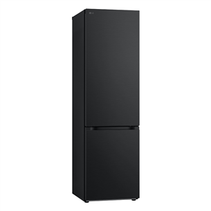 LG, NoFrost, 387 L, 203 cm, black - Šaldytuvas