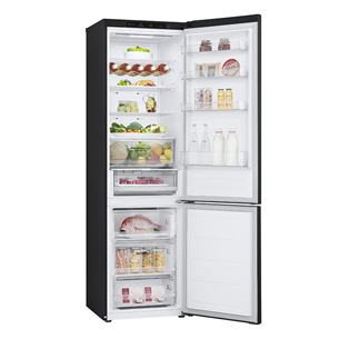 LG, NoFrost, 387 L, 203 cm, black - Refrigerator