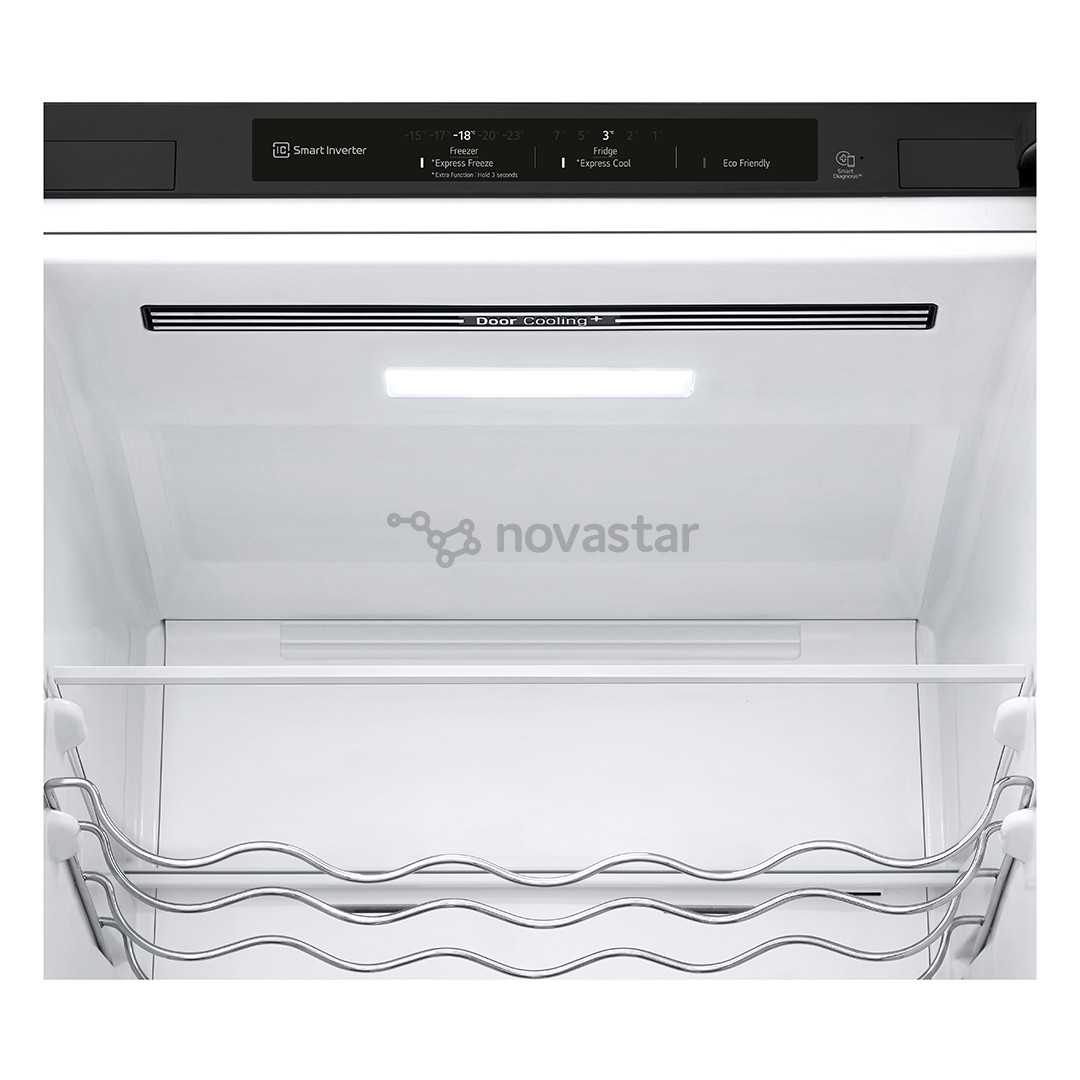 Šaldytuvas LG, NoFrost, 387 L, 203 cm, juodas