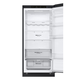 Šaldytuvas LG, NoFrost, 387 L, 203 cm, juodas