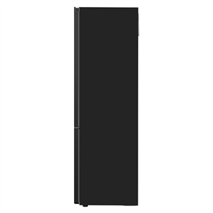 LG, NoFrost, 387 L, 203 cm, black - Šaldytuvas