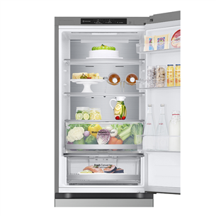 LG, NoFrost, 344 L, 186 cm, silver - Refrigerator