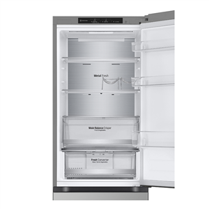 LG, NoFrost, 344 L, 186 cm, silver - Refrigerator