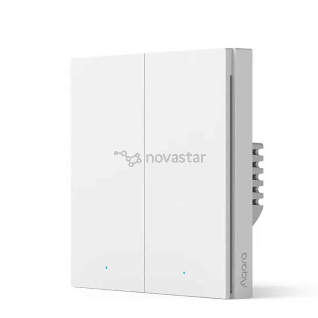 Aqara Smart Wall Switch H1, be nulio, 2 klavišai - Išmanusis jungiklis