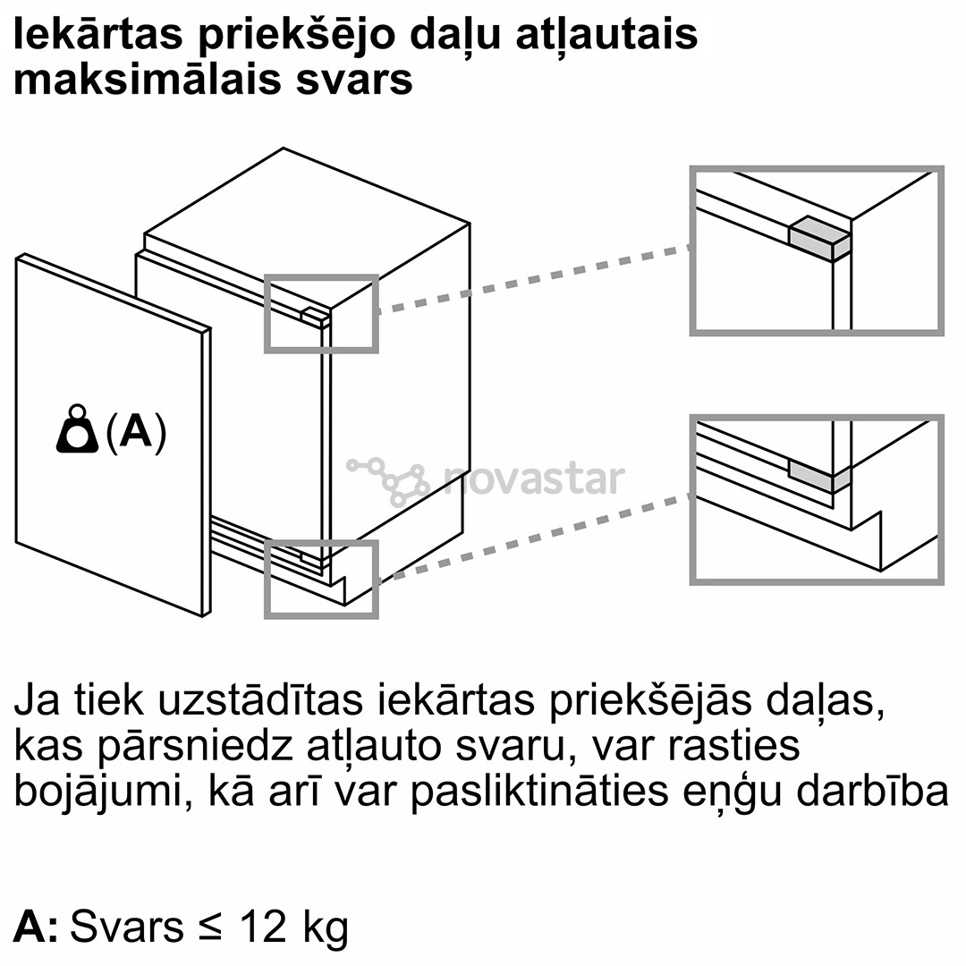 Bosch, Series 6, 85 L, aukštis 82 cm - Įmontuojamas šaldiklis