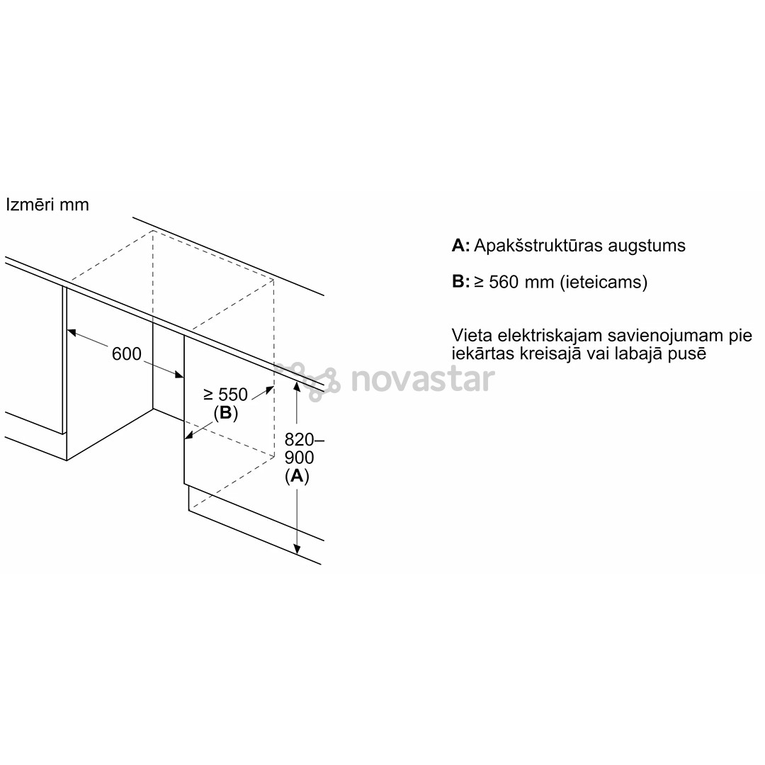 Bosch, Series 6, 85 L, aukštis 82 cm - Įmontuojamas šaldiklis