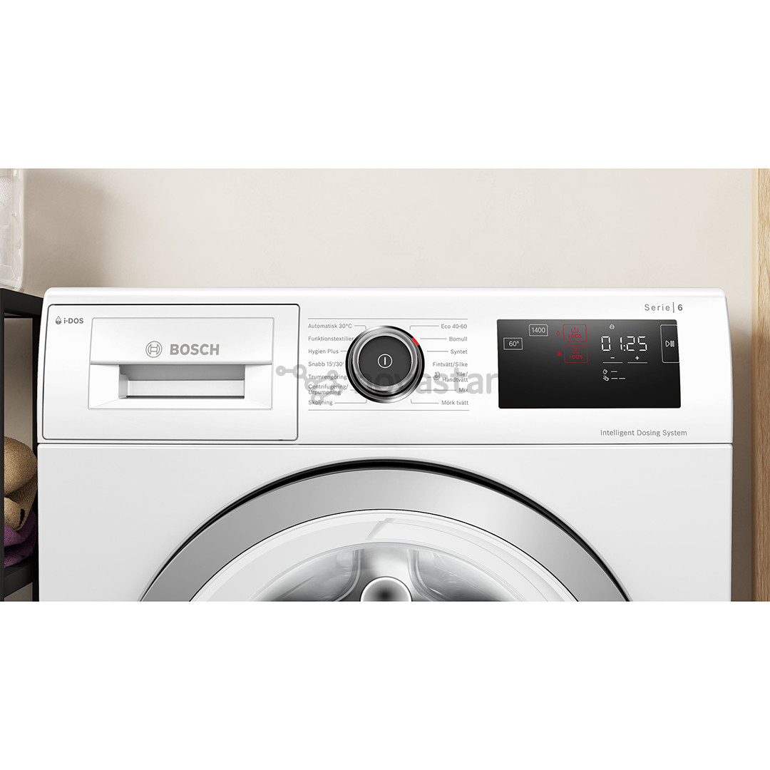 Bosch, Series 6, i-Dos, 9 кг, глубина 59 см, 1400 об/мин - Стиральная машина с передней загрузкой