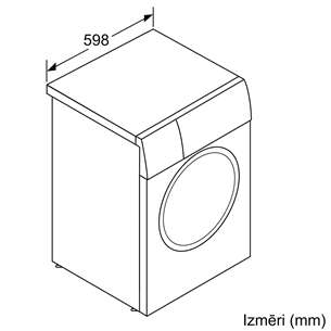 Bosch, Series 6, i-Dos, 9 kg, gylis 59 cm, 1400 rpm - Skalbimo mašina