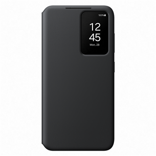 Samsung Smart View Wallet Case, Galaxy S24, juodas - Dėklas EF-ZS921CBEGWW
