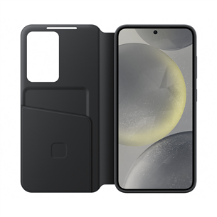 Samsung Smart View Wallet Case, Galaxy S24, juodas - Dėklas