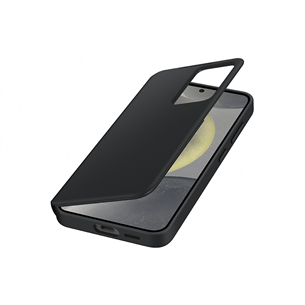 Samsung Smart View Wallet Case, Galaxy S24, juodas - Dėklas
