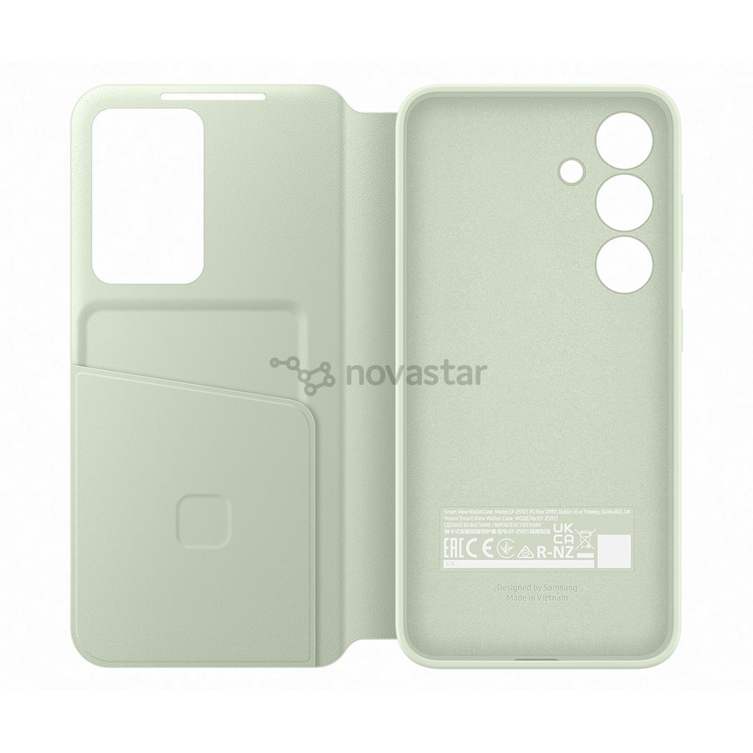 Samsung Smart View Wallet Case, Galaxy S24, šviesiai žalias - Dėklas