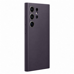 Samsung Vegan Leather Case, Galaxy S24 Ultra, tamsiai violetinis - Dėklas