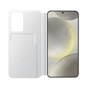 Samsung Smart View Wallet Case, Galaxy S24+, baltas - Dėklas