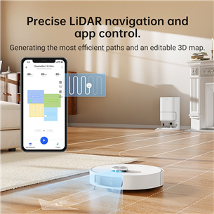 Dreame L10 Ultra, vacuuming and mopping, white - Robot vacuum cleaner