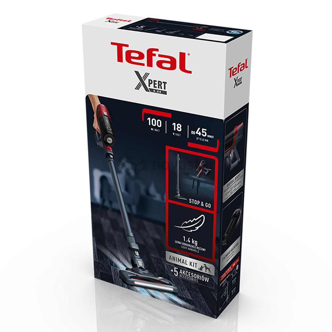 Belaidis dulkių siurblys Tefal X-PERT 6.60 Animal, pilkas