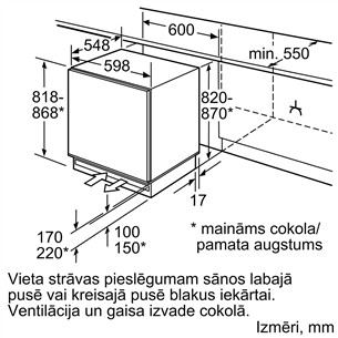 Įmontuojamas šaldiklis Bosch GUD15ADF0