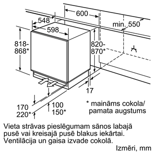 Įmontuojamas šaldiklis Bosch GUD15ADF0