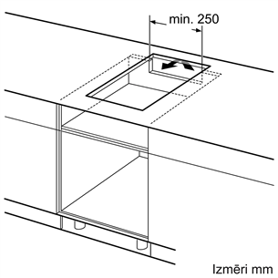 Bosch Serie 6 Domino, width 30.6 cm, steel frame, black - Built-in Induction Hob