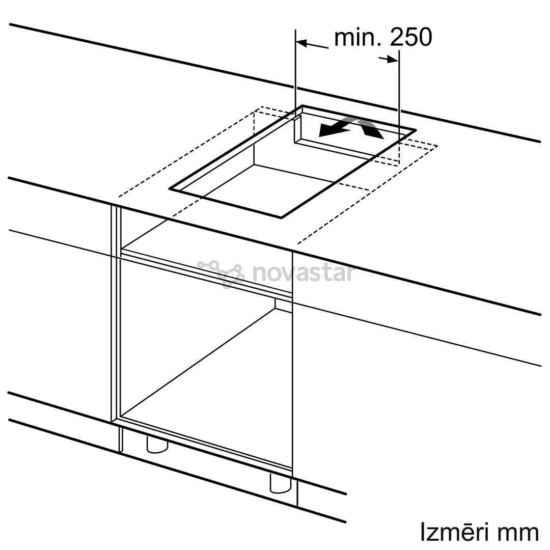 Bosch Serie 6 Domino, width 30.6 cm, steel frame, black - Built-in Induction Hob
