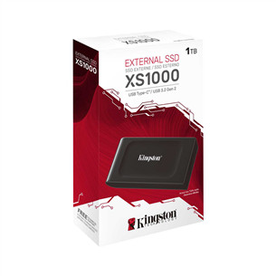 Kingston XS1000, 1 TB, raudonas - Išorinis SSD diskas