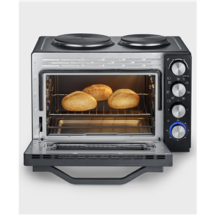 Severin, 30 L, 2500 W, black - Mini oven with two hotplates