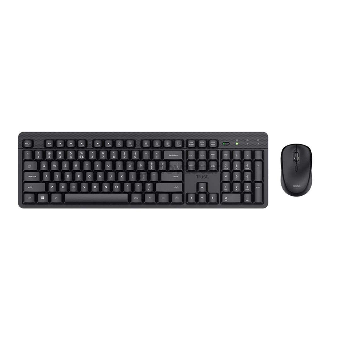 Trust Ody II Silent, US, black - Wireless mouse and keyboard