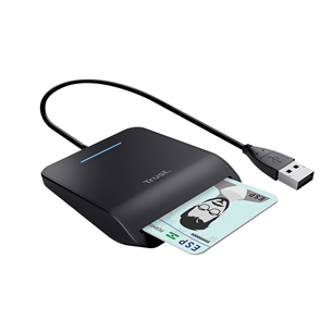 Trust Primo, USB-A, juodas - ID kortelių skaitytuvas