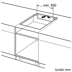 Bosch, width 57.2 cm, frameless, black - Built-in Induction Hob