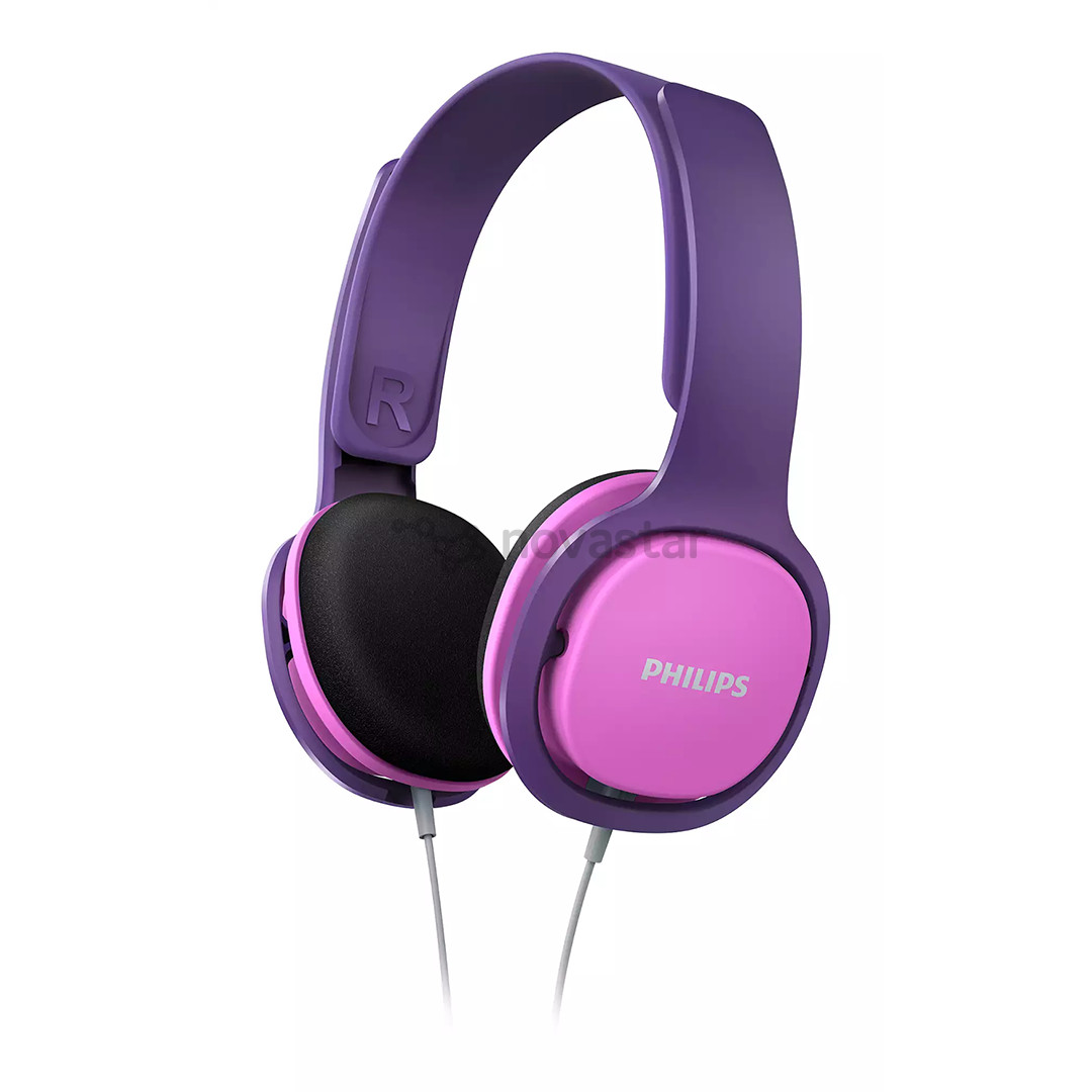 Vaikiškos ausinės Philips SHK2000BK, rožinės/violetinės