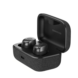 Sennheiser MOMENTUM True Wireless 4, triukšmo slopinimas, juodos - Belaidės ausinės