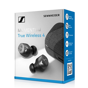 Sennheiser MOMENTUM True Wireless 4, triukšmo slopinimas, juodos - Belaidės ausinės