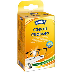 Swirl Clean Glasses, 50 vnt. - Akinių valymo servetėlės