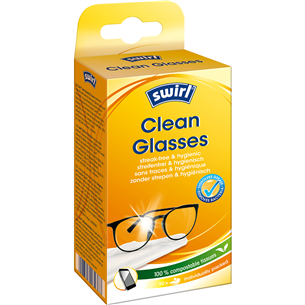 Swirl Clean Glasses, 50 шт. - Салфетки для очистки очков